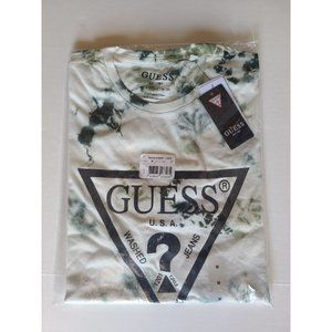 Guess Short-Sleeve Basic Tie-dye Logo Graphic T-Shirt Size M